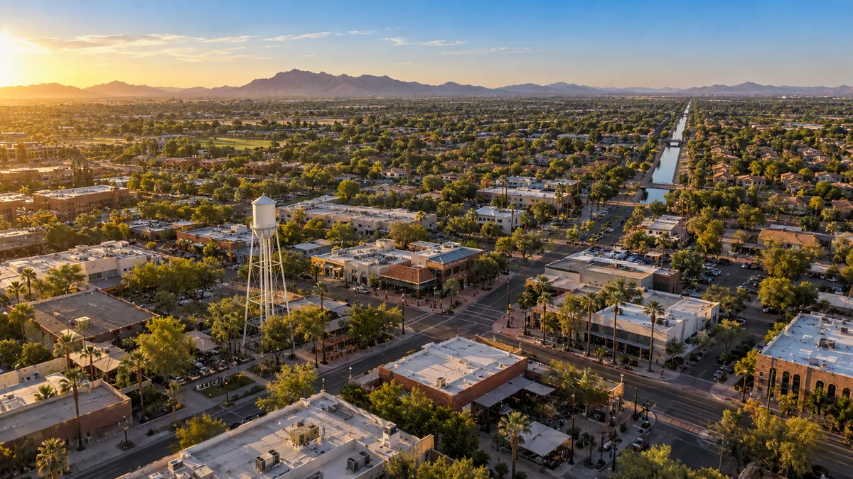 Aerial view of Gilbert, AZ