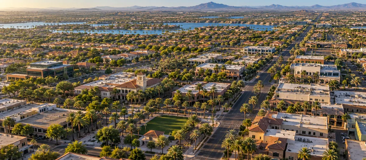 Aerial view of Chandler, AZ