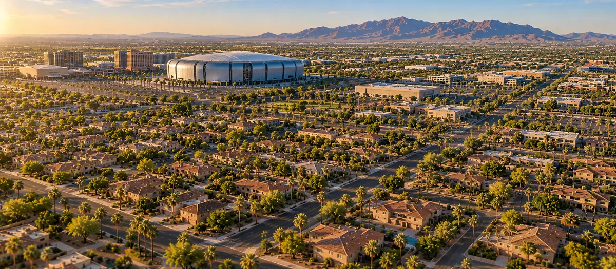 Aerial view of Glendale, AZ