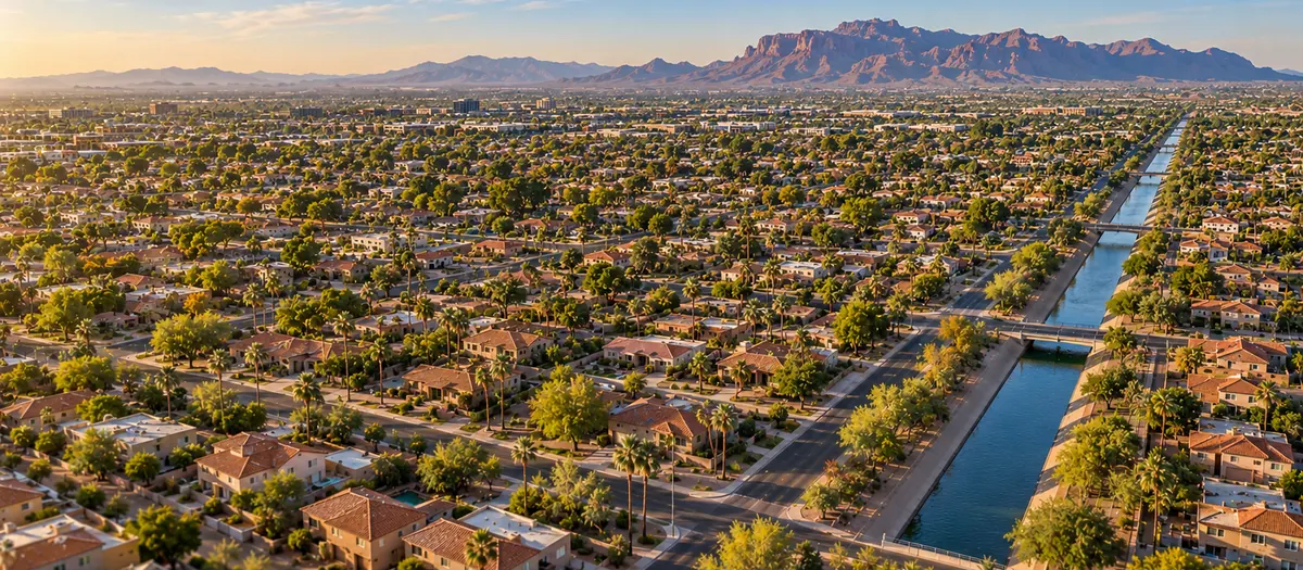 Aerial view of Mesa, AZ