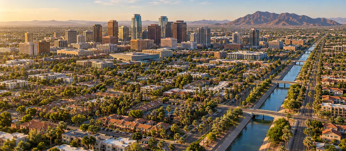 Aerial view of Phoenix, AZ