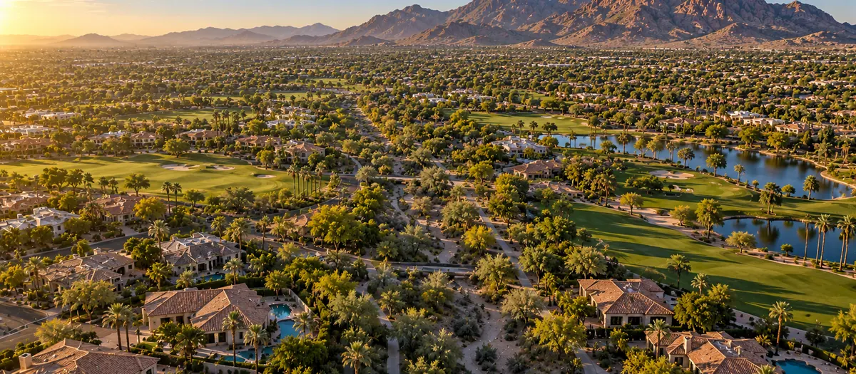 Aerial view of Scottsdale, AZ