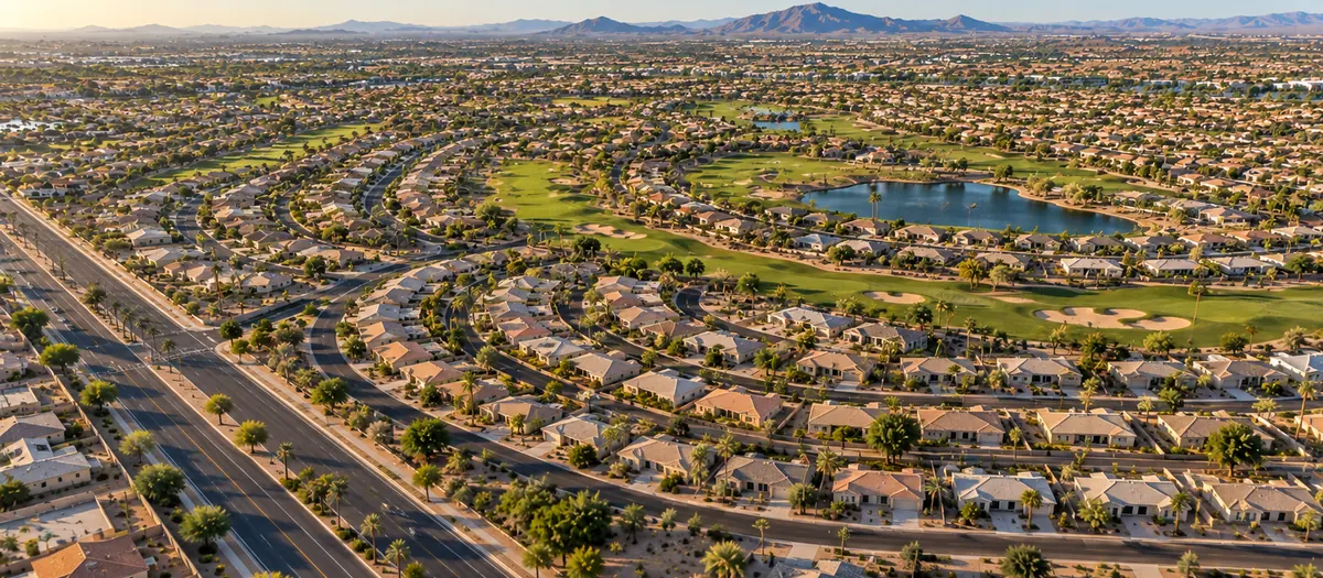 Aerial view of Sun City, AZ