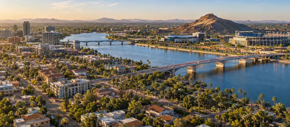 Aerial view of Tempe, AZ